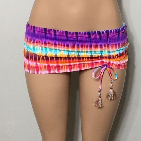 New. Bleu Rod Beattie Sarong Skirted Bikini Bottom. Size 4 - Picture 2 of 8